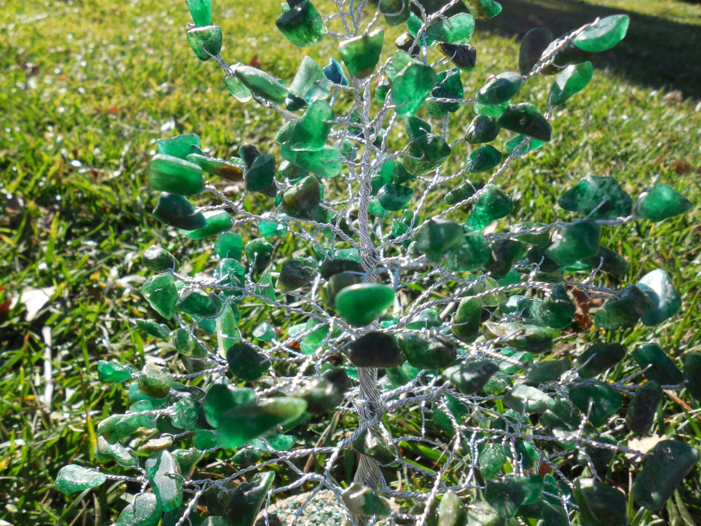 Christmas Tree * Natural Green Aventurine * Good Luck Prosperity * Feng Shui * Decoration Gift *