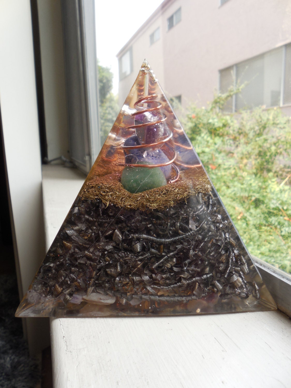 Orgone Tetrahedron - Orgone Quartz Pyramid - Green Aventurine - Amethyst Crystal - Lapis Lazuli - Spiritual Gift - Citrine Crystal - 2