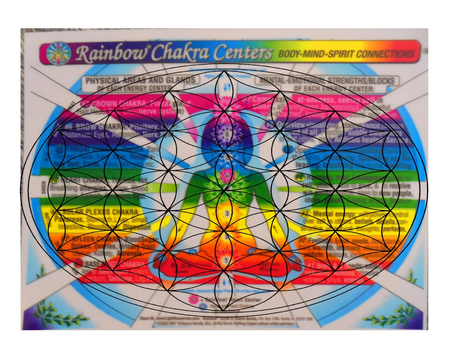 Chakra Wheels of Energy - Info Chart - Balancing Meditation Info - Spiritual Chart - Inspirational Gift - Energy Balance - Spiritual Ritual